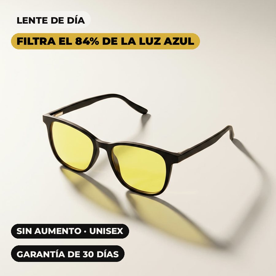 Lentes Alpha Clarity+ de lente amarillo: filtra el 84% de la luz azul, sin aumento, unisex, garantía de 30 días