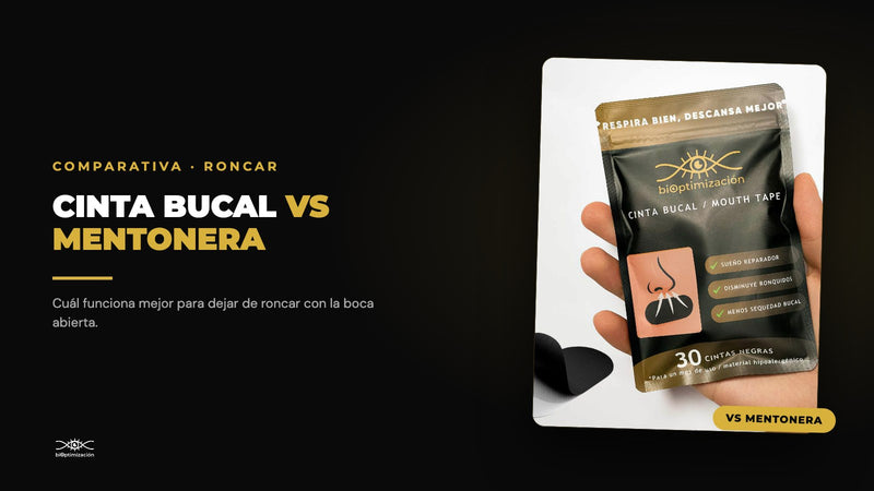 Cinta bucal vs mentonera para roncar — cuál funciona mejor