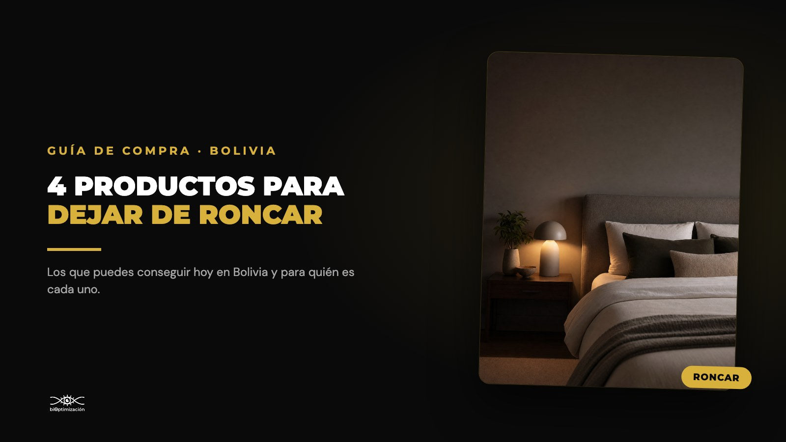 Los 4 mejores productos para dejar de roncar disponibles en Bolivia