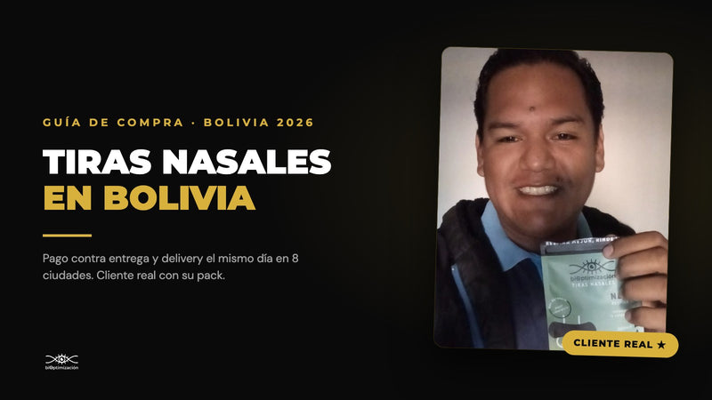 Dónde comprar tiras nasales en Bolivia — cliente real con pack biOptimización