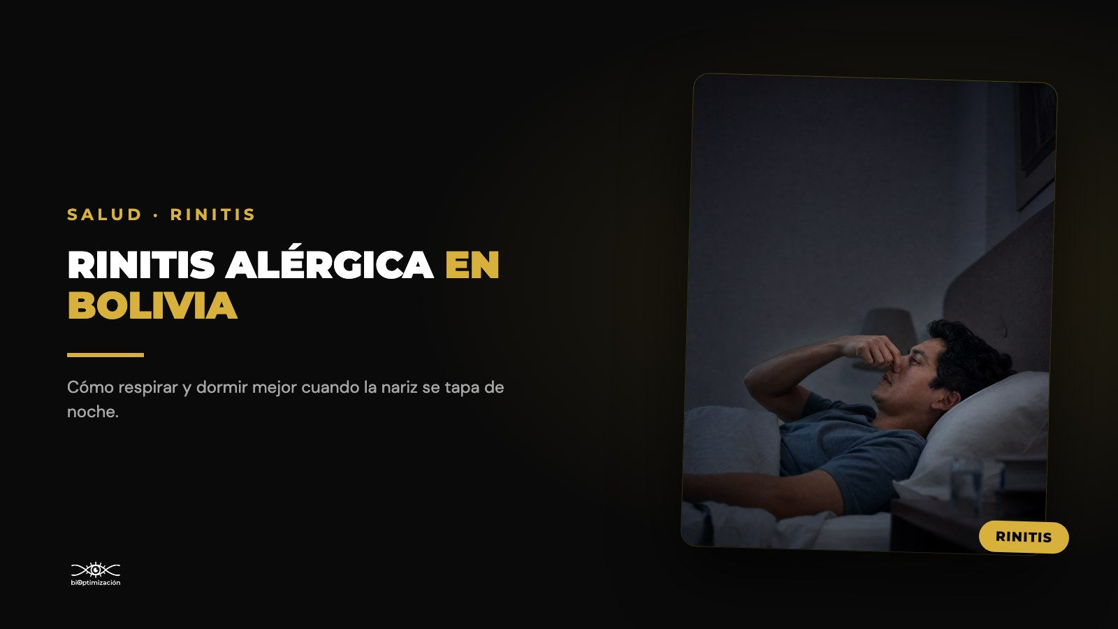 Rinitis alérgica en Bolivia: cómo respirar y dormir mejor