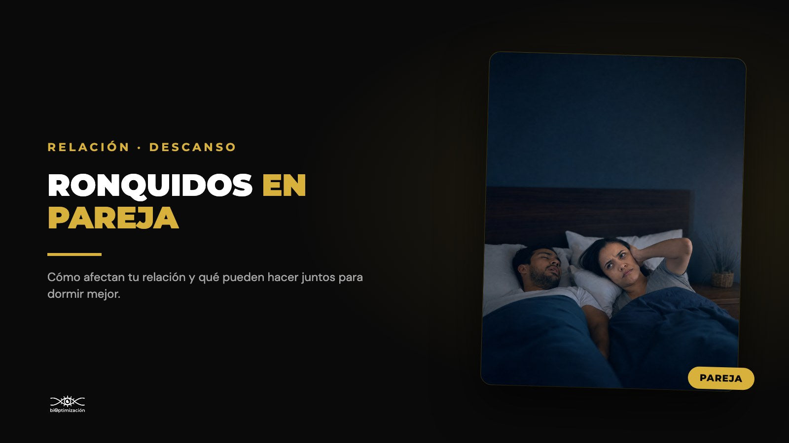 Ronquidos en pareja: cómo afectan tu relación y qué hacer