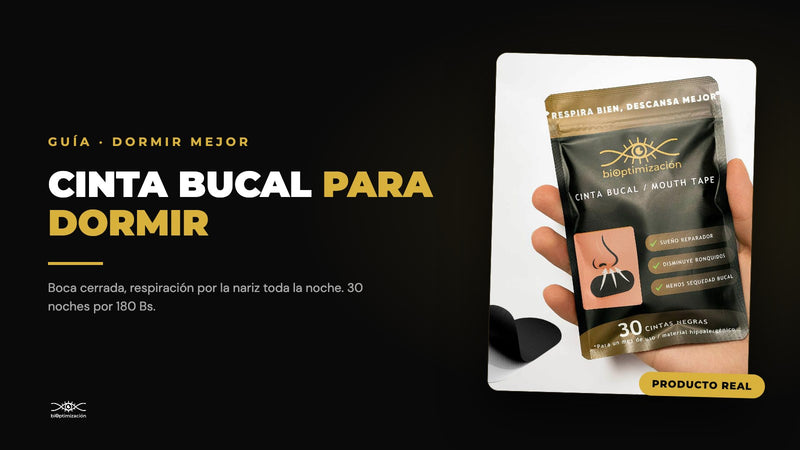 Cinta bucal para dormir biOptimización — pack real, mouth tape en Bolivia