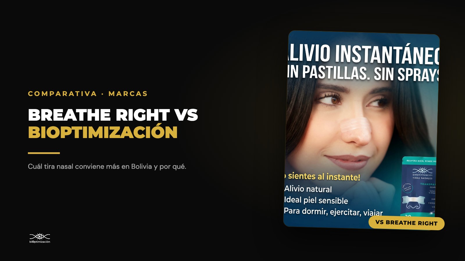 Breathe Right vs biOptimización: cuál tira nasal es mejor