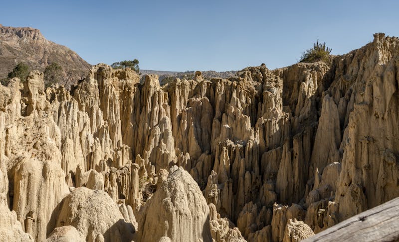 Paisaje de Valle de la Luna cerca de La Paz Bolivia - altitud