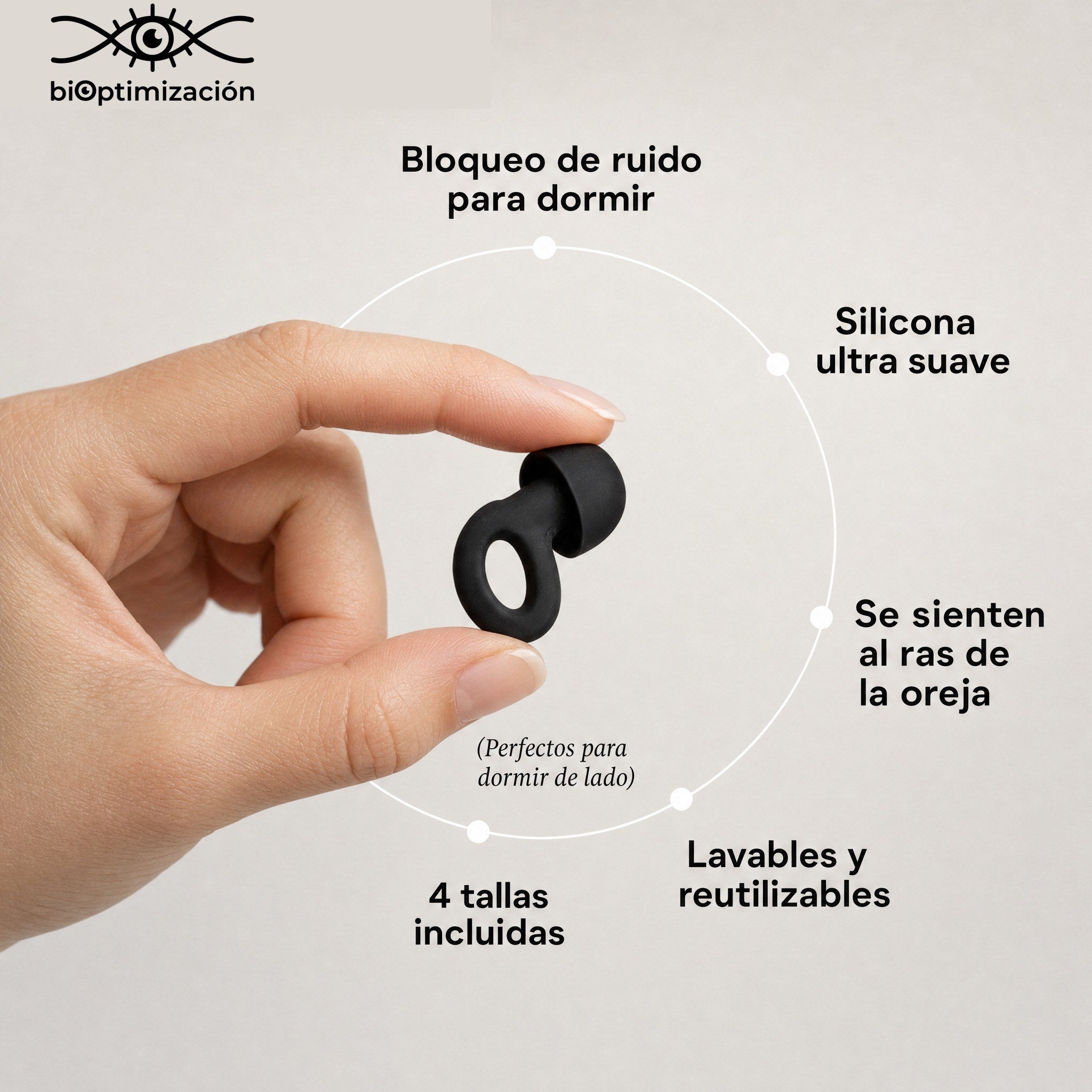 Beneficios: bloqueo de ruido para dormir, silicona ultra suave, 4 tallas, lavables